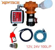 Bộ KIT bơm dầu 12V 24V 100L/P đồng hồ cơ BV235