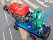 Máy bơm hút bùn thải D100 đầu nổ diesel D24